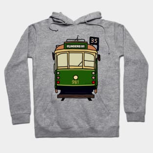 Melbourne Tram - No.35 to Flinders Street Hoodie